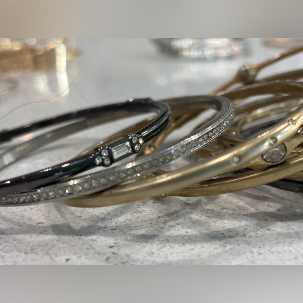 Stella and Dot  Black and Gold Bangle Set